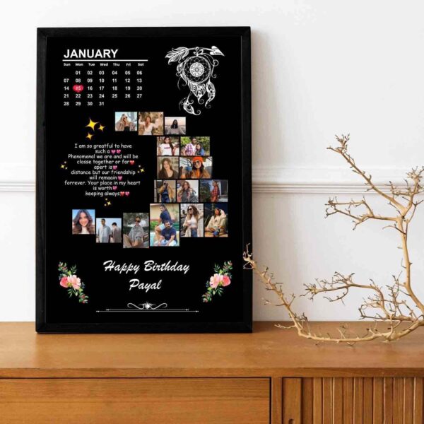 Personalized 6–10 Photo Collage Frame with Custom Text – A4 Size Wall & Tabletop Gift for Birthday, Anniversary & Valentine’s Day - Image 5