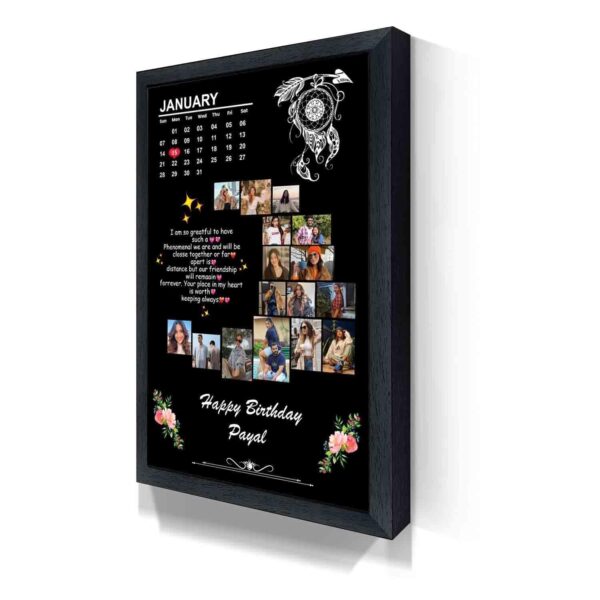 Personalized 6–10 Photo Collage Frame with Custom Text – A4 Size Wall & Tabletop Gift for Birthday, Anniversary & Valentine’s Day - Image 2