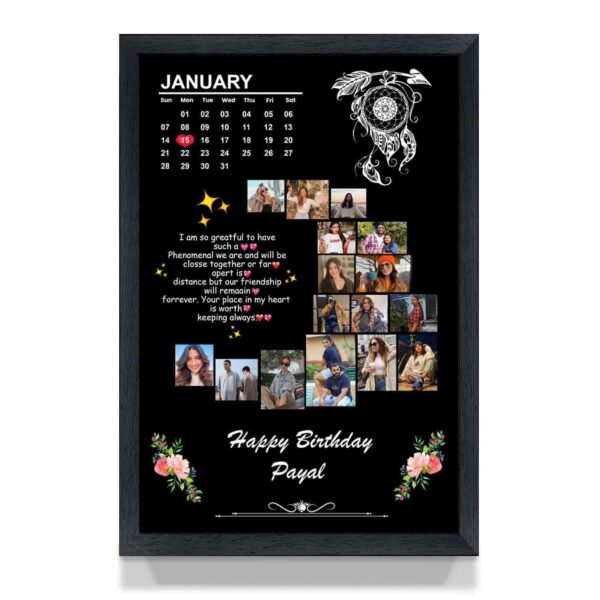 Personalized 6–10 Photo Collage Frame with Custom Text – A4 Size Wall & Tabletop Gift for Birthday, Anniversary & Valentine’s Day - Image 6