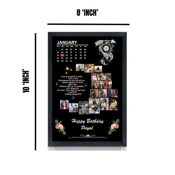 Personalized 6–10 Photo Collage Frame with Custom Text – A4 Size Wall & Tabletop Gift for Birthday, Anniversary & Valentine’s Day - Image 4