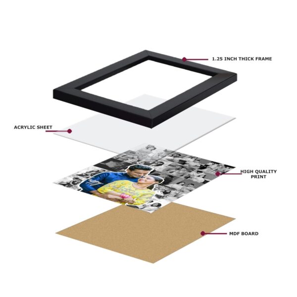 Personalized 9×12 Inch Rectangular Collage Photo Frame – Custom Gift for Birthday, Anniversary & Special Moments - Image 2