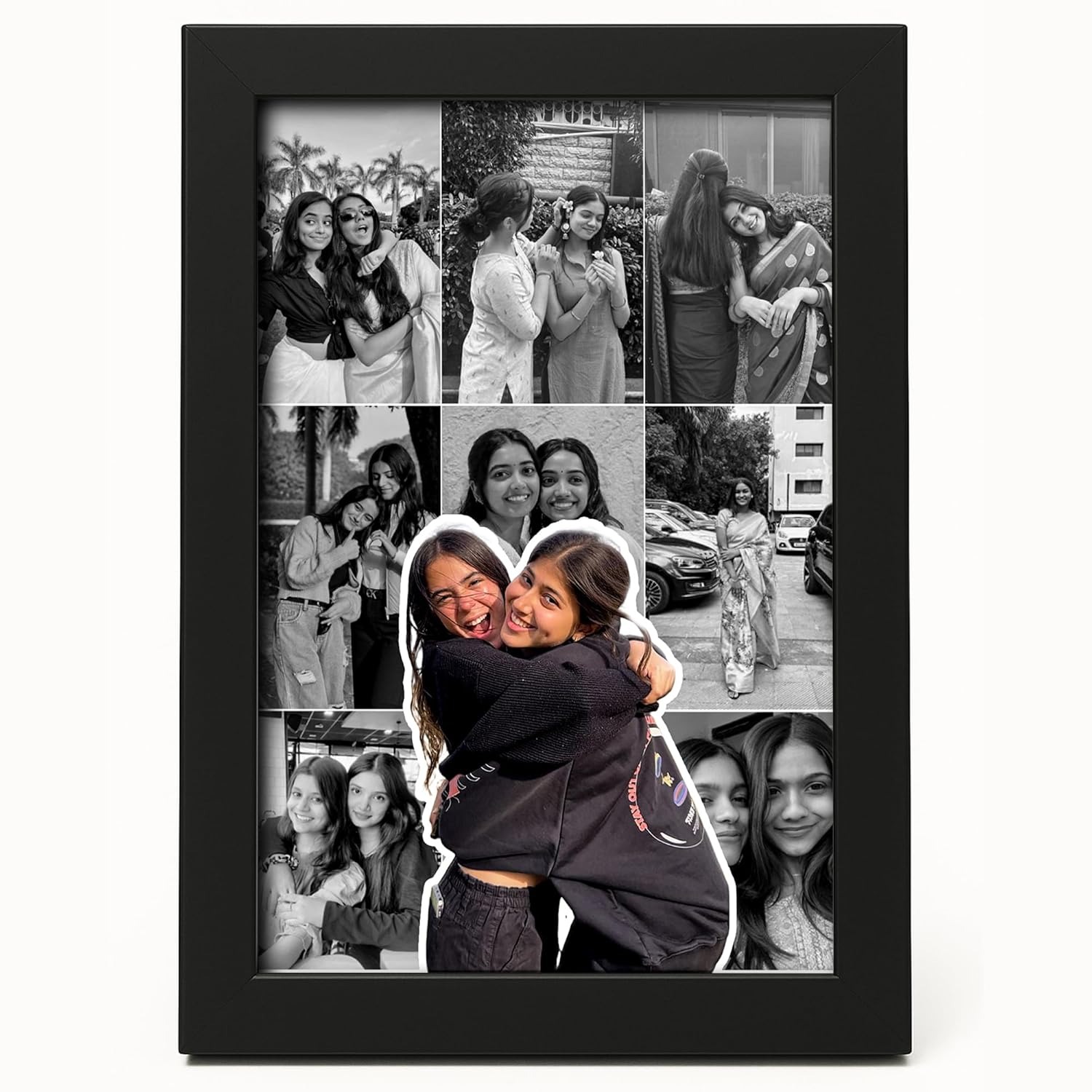 81AC64vgShL._SL1500 Personalized 9×12 Inch Wooden Photo Frame with Custom Message – Best Friend, Birthday & Special Occasion Gift - Image 1