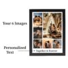 Personalized 6 Photo Collage Frame with Custom Text – Customized Wall Photo Frame Gift - Image 2