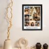 Personalized 6 Photo Collage Frame with Custom Text – Customized Wall Photo Frame Gift