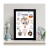 Personalized 9×12 Inch Baby Birth Details Frame – Custom Newborn Keepsake Gift- Design 4 - Image 2