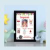 Personalized 9×12 Inch Baby Birth Details Frame – Custom Newborn Keepsake Gift - Design 2