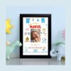 Personalized 9×12 Inch Baby Birth Details Frame – Custom Newborn Keepsake Gift- Design 3 - Image 4