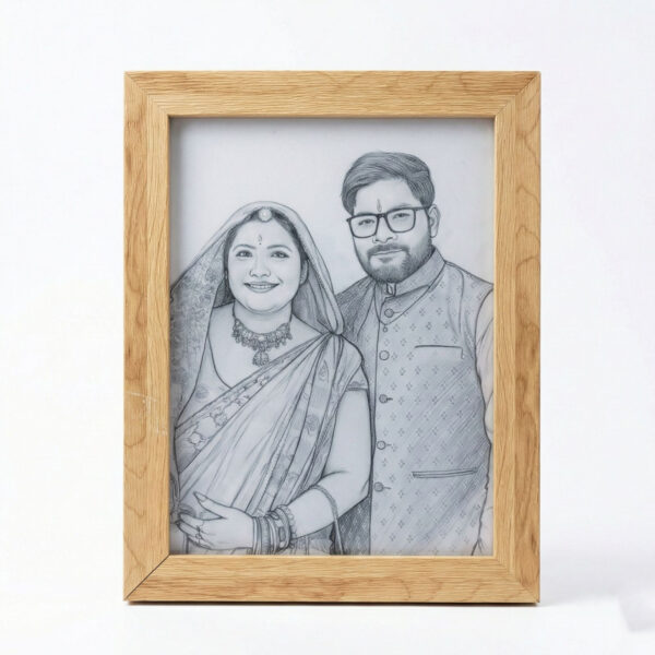 Personalized LED Photo Frame with Custom Portrait – Wooden Light Up Memory Frame Gift - Image 6