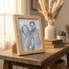 Personalized LED Photo Frame with Custom Portrait – Wooden Light Up Memory Frame Gift - Image 4