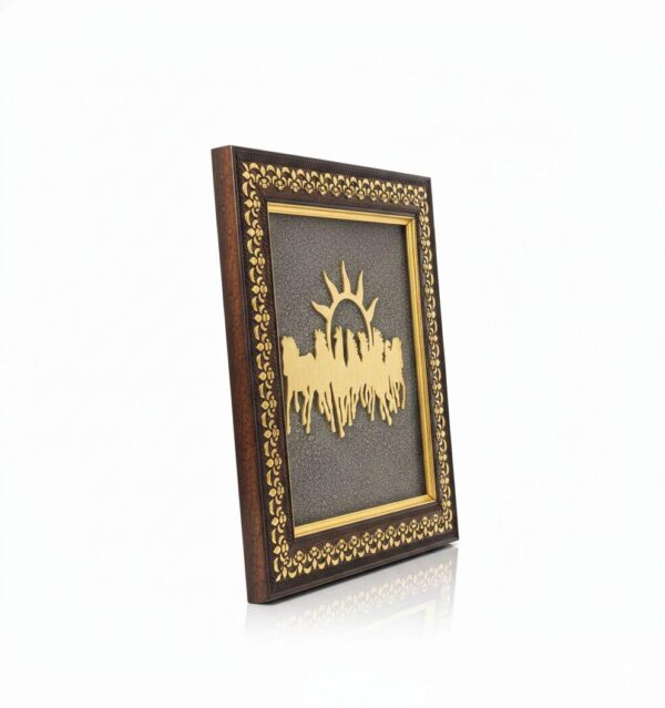 7 Horses Raw Pyrite Frame for Vastu & Prosperity - Image 3
